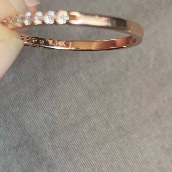 Rose Gold Diamond Band - Picture 8 of 10